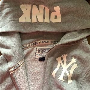 Victoria’s Secret Pink Yankees zip hoodie